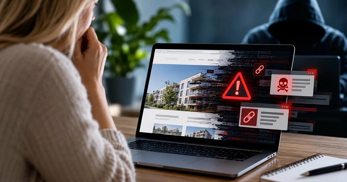 Hackad webbplats och digitalt hot